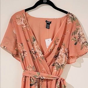 Pink floral Rue 21 Maxi dress, size medium